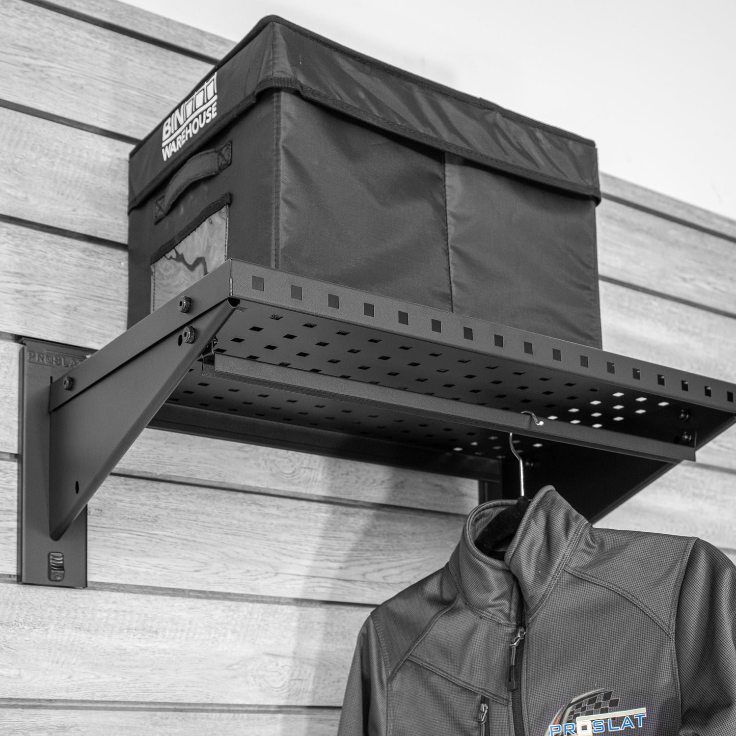 Stealth 24” Heavy Duty Metal Shelf With Clothing Pole 53320K